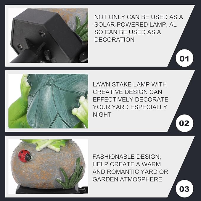 Zerodeko Solar Animal Stake Light Outdoor Solar Garden Lamp Waterproof Landscape Lighting for Patio Lawn Pathway Decorative Yard Lighting