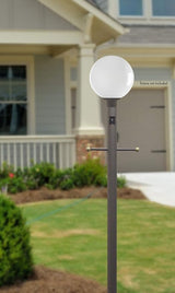 Solus 7-Foot Direct Burial Lamp Post – Aluminum Outdoor Light Pole with Decorative Cross Arm & Dusk-to-Dawn Sensor | Lumora