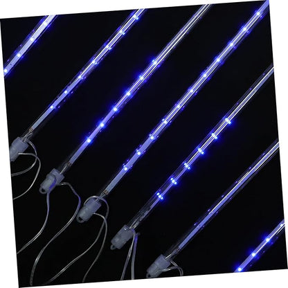 Uonlytech 1set Solar-Powered Led Shower Lights Outdoor String Lights for Christmas Wedding and Party Decoration Tubes Remote Control Modes