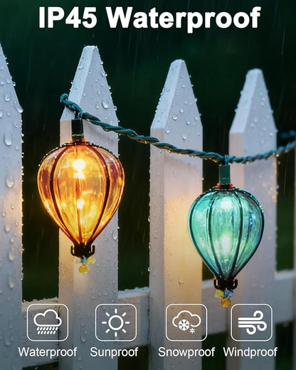 Multicolor Outdoor String Lights with 10 Bulbs, 11FT Connectable UL Listed Backyard Patio String Lights Hanging Indoor Outdoor for Patio Garden Gazebo Bistro Party Wedding