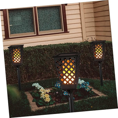 VANZACK 2 Pack Solar Ground Lamps Garden Stake Lights Waterproof Landscape Decorative Outdoor Lights Solar Landscape Lighting for Yard Pathway Garden