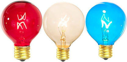 EST. LEE DISPLAY L D 1902 Incandescent Multicolor Red, White, Blue G50 Globe Light Bulbs Transparent Steady E17 Box of 25