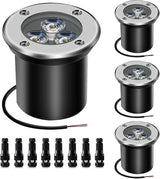 Low Voltage In-ground Lights LED Well Light Landscape Light with Connectors 3W 12V 24V Waterproof IP67 Pathway | Lumora