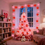 8.5Ft Red & Pink Heart String Lights, Valentine's Day Decorations Light with 10 LED Red - Decorative Outdoor Light | Lumora