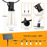 100FT Solar Powered Outdoor Lights with Remote and 111ft Outdoor RGB Eaves Lights | Lumora