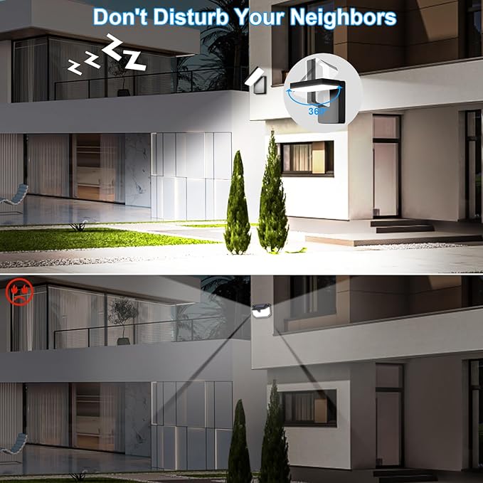 ledmo 60W LED Outdoor Wall Light Switch Control 360° Rotatable Head with 180° Tilt Modern Commercial Security Lights Exterior Rotate Freely Patio Lighting 5000k IP66 for Porch/Yard/Barn，8 Pack
