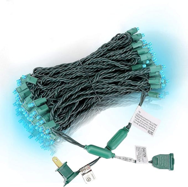 100 Counts Aqua LED Christmas Lights – 50ft 5mm Aqua Christmas Lights Outdoor Commercial Grade Waterproof, Indoor | Lumora