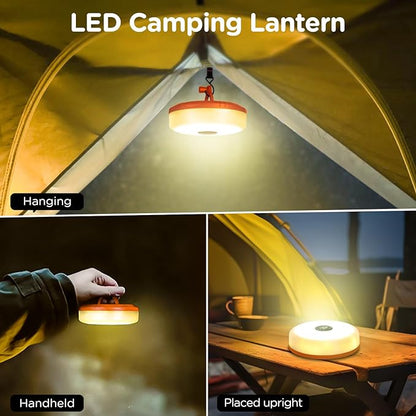 OGERY Camping String Lights, 4 in 1 Quick Storage 32.8FT Rechargeable Tent Lights String with 8 Lighting Modes, Hanging Waterproof Portable LED Lamp for Outdoor Patio Awning Garden Party Essentials