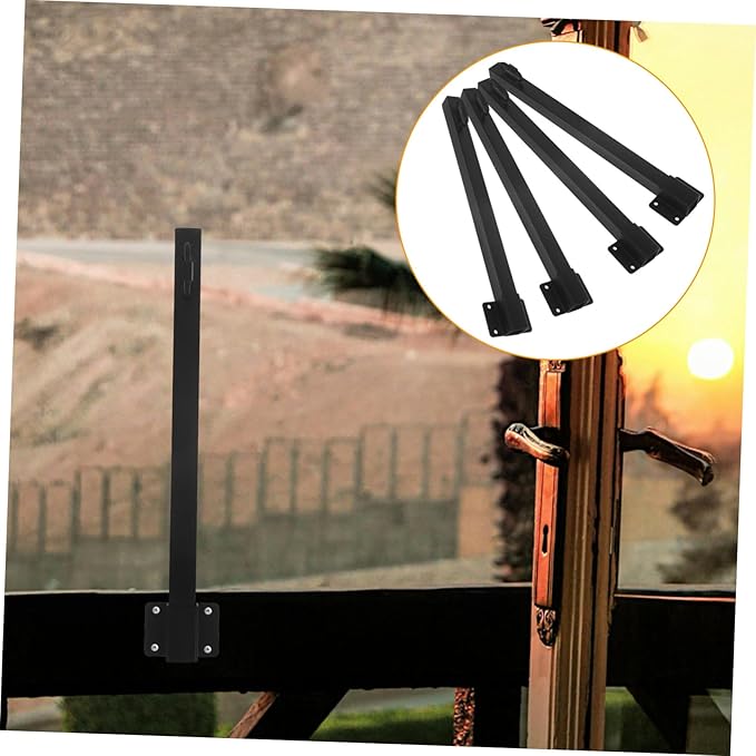 4pcs Hanging Lights for Outside Outdoor String Light Poles Solar Lighting Pole Easy Install Support Rods | Lumora