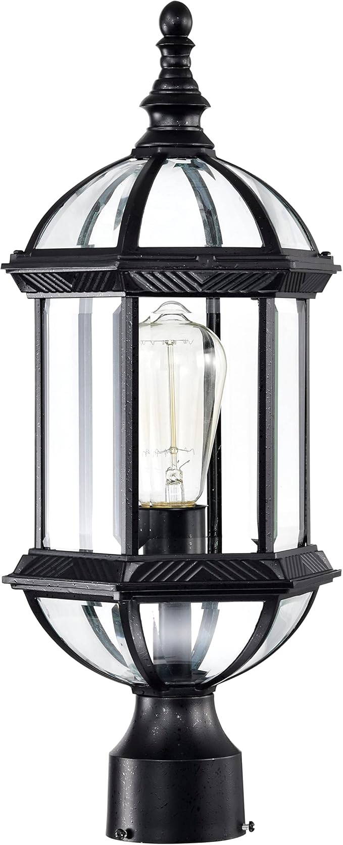 Nuvo Lighting 60/4976 Traditional One Light Post Mount from Boxwood collection in Black finish - Outdoor Path Light | Lumora
