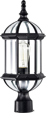 Nuvo Lighting 60/4976 Traditional One Light Post Mount from Boxwood collection in Black finish - Outdoor Path Light | Lumora