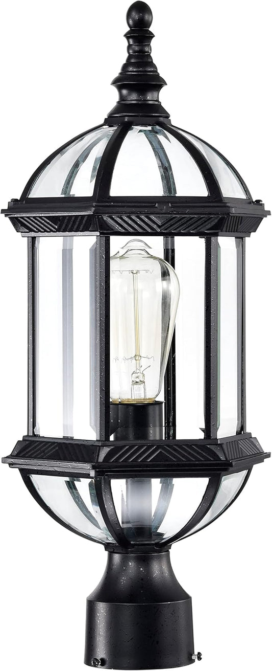 Nuvo Lighting 60/4976 Traditional One Light Post Mount from Boxwood collection in Black finish