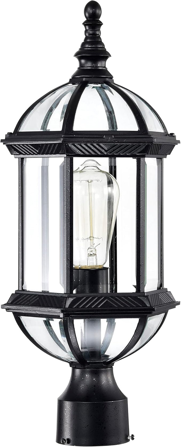 Nuvo Lighting 60/4976 Traditional One Light Post Mount from Boxwood collection in Black finish - Outdoor Path Light | Lumora