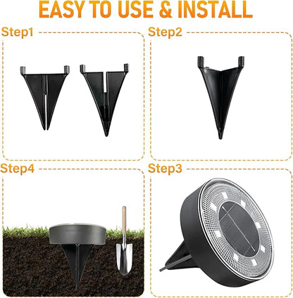 8 Packs Solar Ground Light& 10 Packs Solar Pathway Light