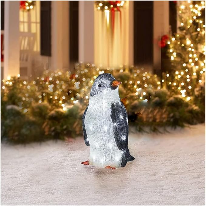 Solar Lights for Outdoor Garden, 3D Penguin Lamp Outdoor Lawn Decorative Landscape LED Lights for Garden Patio Yard Pathway Party Holiday, 3 Pack