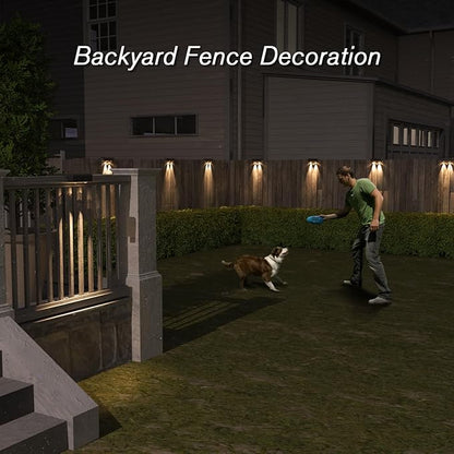 Bridika 12 Pack Solar Deck Lights - Outdoor Waterproof, Led 30 Lm Bright, Solar Powered, Fence Lights for Steps, Stairs, Railing, Patio and Backyard (Warm White)