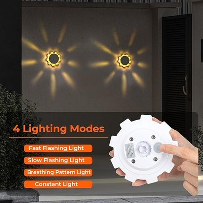 Leadleds Solar Lights Outdoor Waterproof, Upgraded Outdoor In-Ground Lights for Pathway Lawn Patio Garden Yard Landscape, Warm White, 2-Pack