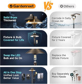 Gardenreet Low Voltage Landscape Lighting Brass - 12v Pathway Lights Waterproof, Hard Wired Path Light Outdoor | Lumora