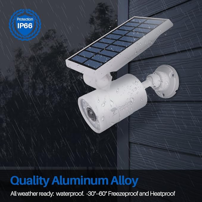 Motion Sensor Outdoor Solar Lights Waterproof Aluminum alloy(Not plastic) Solar Spot Lights, Solar Motion Detector Lights for Outside Patio Porch Wall Driveway Garden, 100-Week FREE Refund/Replacement
