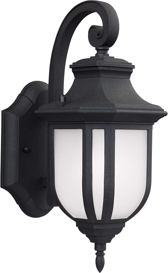 Generation Lighting 8536301EN3-12 Small One Light Outdoor Wall Lantern, Black