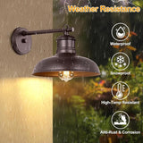 Bosceos 2-Pack Brown Wall Sconces, Farmhouse Exterior Barn Light Fixtures, Outdoor Wall Lights with E26 Socket | Lumora