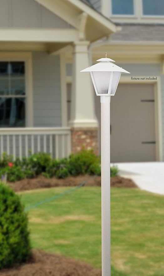 Solus 7-Foot Direct Burial Lamp Post – Outdoor Aluminum Light Pole – Fits Standard 3" Post Top Fixtures – Black | Lumora