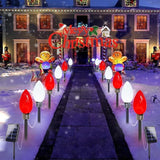 12 Pack Jumbo C9 Solar Christmas Lights, Large Bulbs Waterproof Outdoor Christmas Decorations, Solar Powered Lights | Lumora