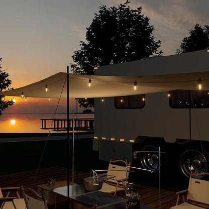 Outdoor String Lights,Led Patio Globe Lights with Plastic Bulbs,Waterproof,Shatterproof,G40 Outdoor String Lights,Connectable Hanging for Backyard, Bistro, Porch, Deck, Balcony,Tent (100FT)