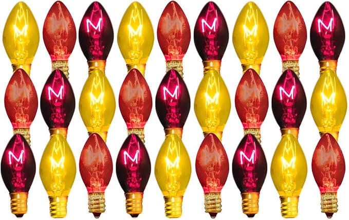 EST. LEE DISPLAY L D 1902 Halloween Outdoor Patio String Lights Bulbs & Hanging Cord Set Included 25FT C-9 C-7 (C-7, White Cord)