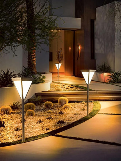 Solar Pathway Light Outdoor Solar Powerd Garden Lights External IP65 Waterproof Landscape Lighting Auto On/Off Solar Yard Lights for Lawn Patio Walkway Driveway Decor