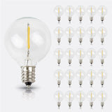 Newhouse Lighting G40LED25 25 Pack LED Clear Globe Outdoor String Fits E12 and C7 Base 1.57 Inch G40 Replacement | Lumora