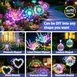 Solar Firework Lights for Outside, 8 Modes RGB Color Changing Fireworks Solar Fairy Light Outdoor for Garden Yard | Lumora
