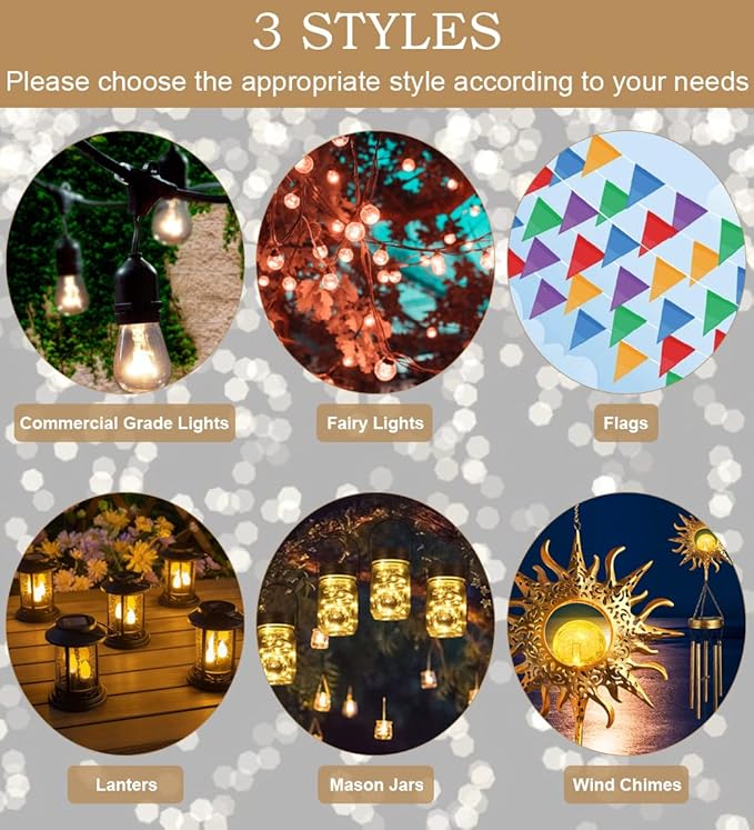 10ft String Light Poles for Outdoors, Outside Light Poles for Hard Ground Surface, Backyard, Patio, Outdoor | Lumora