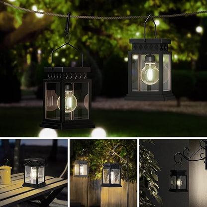 Bright Solar Pathway Lights Outdoor: 8x8cm Large Panel & 2000mAh Battery for Longer Lighting, Dual Power (Solar + Dry Cell), Waterproof Warm White Garden Yard Driveway Lights (8 Pack)