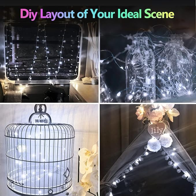 6 Pack Christmas Fairy Lights Battery Operated with Timer, Each 20FT 60LED String Lights Outdoor Indoor, Cuttable | Lumora