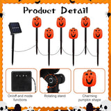12 Pack Halloween Pumpkin Pathway Solar Lights, Orange Yard Stake Pumpkin Shaped Pathway Lights Outdoor Waterproof | Lumora