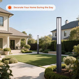 Landscape Path Lights, 92" Tall Outdoor Pathway Bollard Light Waterproof, Driveway Pole Lamp 3000K LED Yard Walkway | Lumora