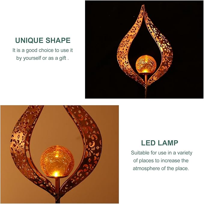 Solar Flame Torch Light Outdoor Solar Power Pathway Lamp Waterproof LED Garden Lawn Light for Patio Yard Landscape Decor