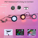 LED Deck Lights Kit, 20 Pack 1.77" RGBW+IC Multicolor Dynamic Low Voltage Recessed Landscape Lights, IP67 | Lumora