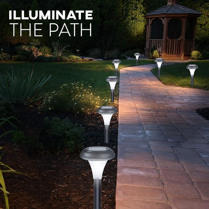 GardenBliss Best Solar Lights for Outdoor Pathway, 10 Brightest Light Set for Walkway, Patio, Path, Lawn, Garden | Lumora