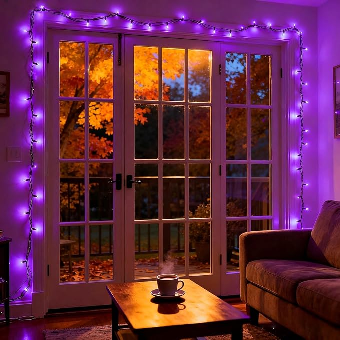 100 LED Purple Christmas Lights, UL Certified Commercial Grade Green Wire String Lights 35 FT, for Indoor and | Lumora