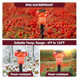 Easter Solar Pathway Lights Outdoor Decorative 4 Pack, Red LED Mushroom Solar Lights Outdoor Waterproof Solar | Lumora