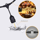 100FT String Lights for Outside with 30+2 Bulbs, Remote & Dimmer, Patio String Lights with 3 Light Modes & Timer | Lumora