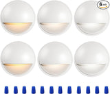 CLOUDY BAY [6 Pack] 3CCT Low Voltage LED Deck Lights Outdoor,2700K/3500K/5000K Selectable,Landscape Step Stair | Lumora