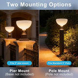 Lightdot Solar Lamp Post Lights 3000K Dusk to Dawn Solar Post Lights with Pier Mount Base, Wireless Waterproof | Lumora