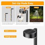 12 Pack Solar Pathway Lights Outdoor, 12 Brighter LED Solar Lights Outdoor Waterproof, Up to 12 Hrs Modern Path | Lumora