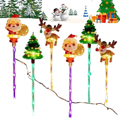 Christmas Solar Pathway Light – ABS 47cm | Landscape Christmas Lights | Solar Christmass Stake Light Outdoor Waterproof Garden Yard Lawn Walkway Patio Decorative Lighting for Holiday Festival and Sea