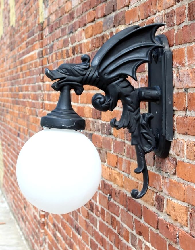 The King's Bay Gargoyle Dragon Outdoor Wall Light Sconce