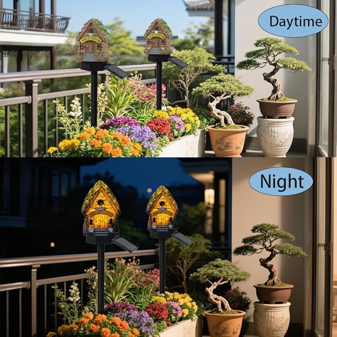 Solar Lights Outdoor Waterproof，Outdoor Decorations，Garden Lights for Yard, Patio, Landscape, Planter, Balcony.