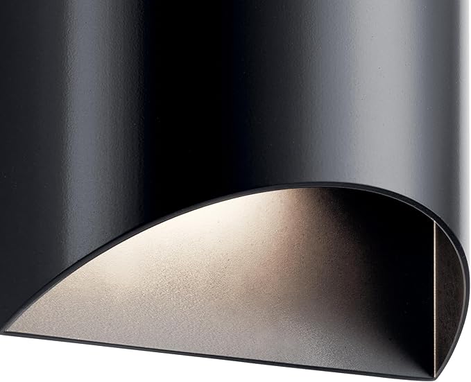 Kichler 49278BKLED Wesley Outdoor Wall Sconce, 1-Light 10 Watts, Black